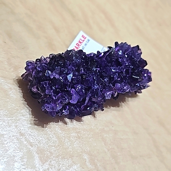 Women's Bracelet, Amethyst Like Stones, Stretchy - Picture 2 of 4